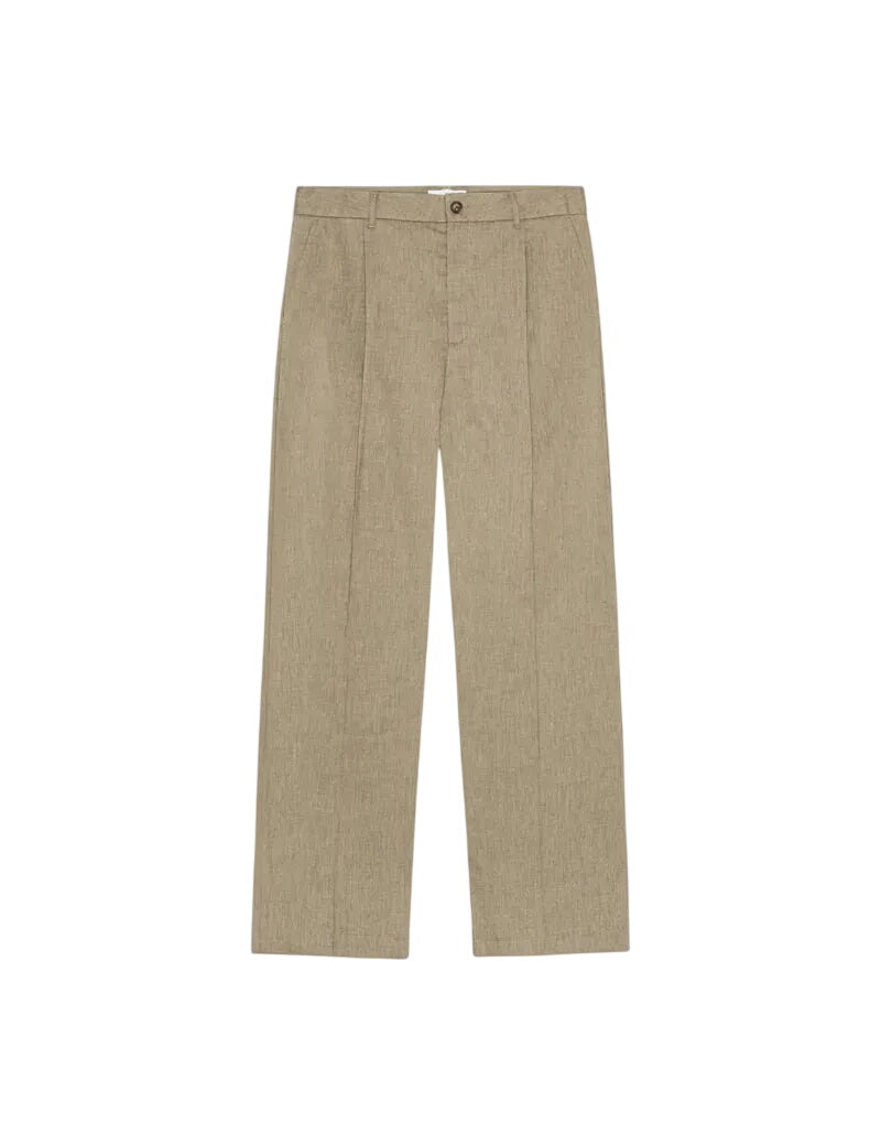 Reece Pleated Slub Suit Pants Pants Les Deux