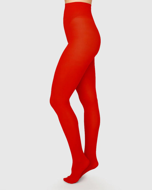 Olivia Premium Tights Socks Swedish Stockings Sharp Red S