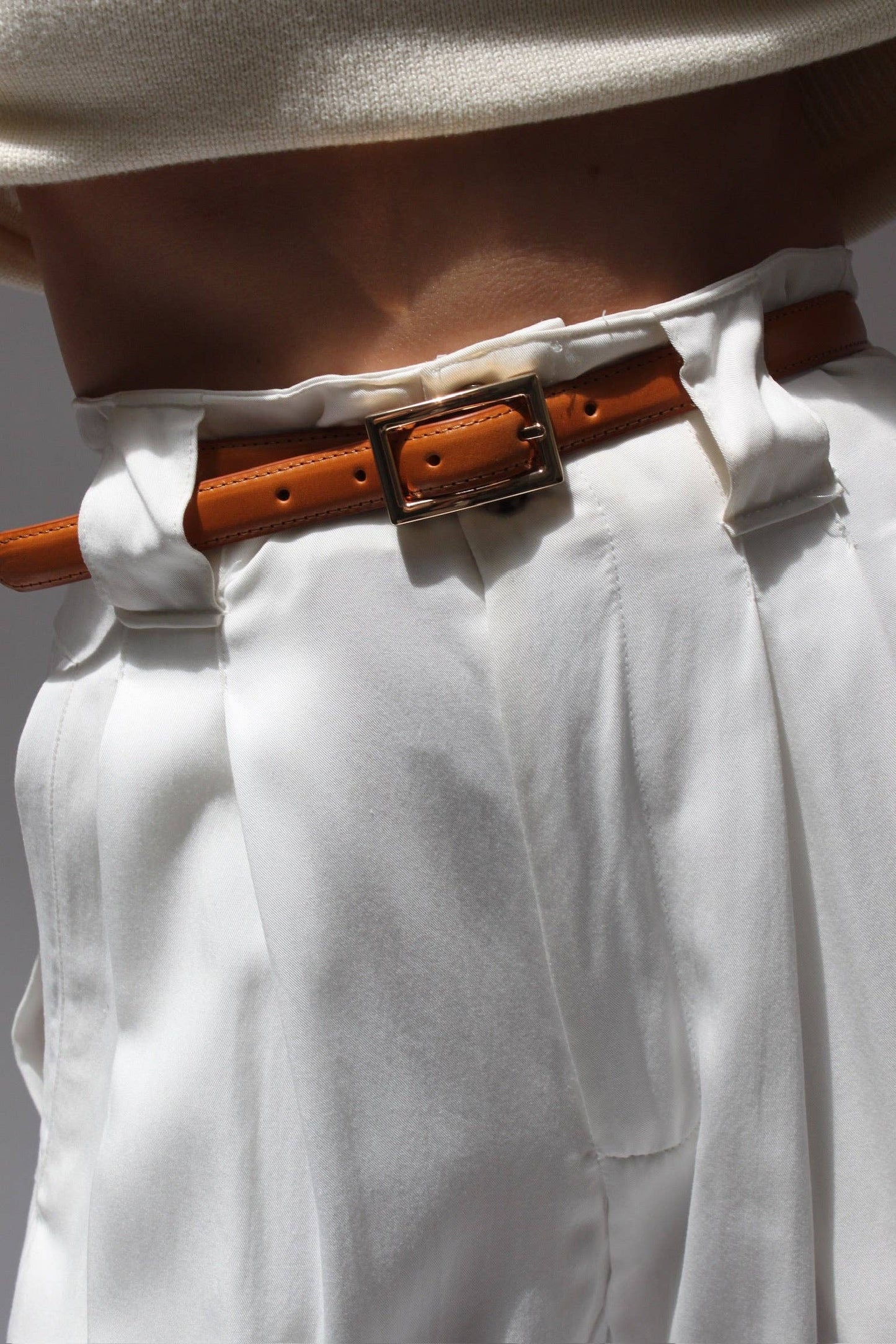 Lois Genuine Leather Belt with Gold Hardware Belts Na Nin