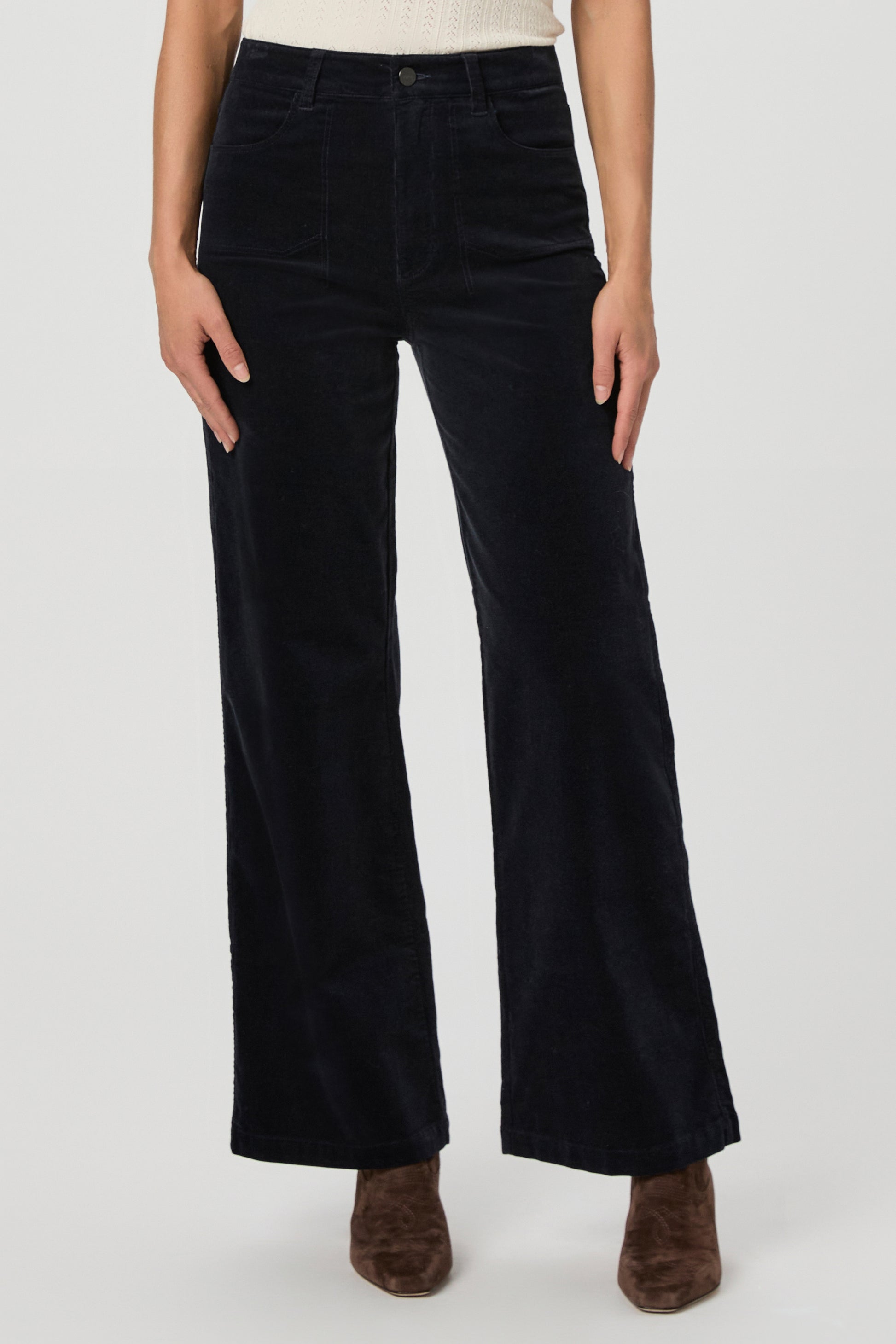Anessa 31" With Stitch Utility Pockets - Navy PAIGE