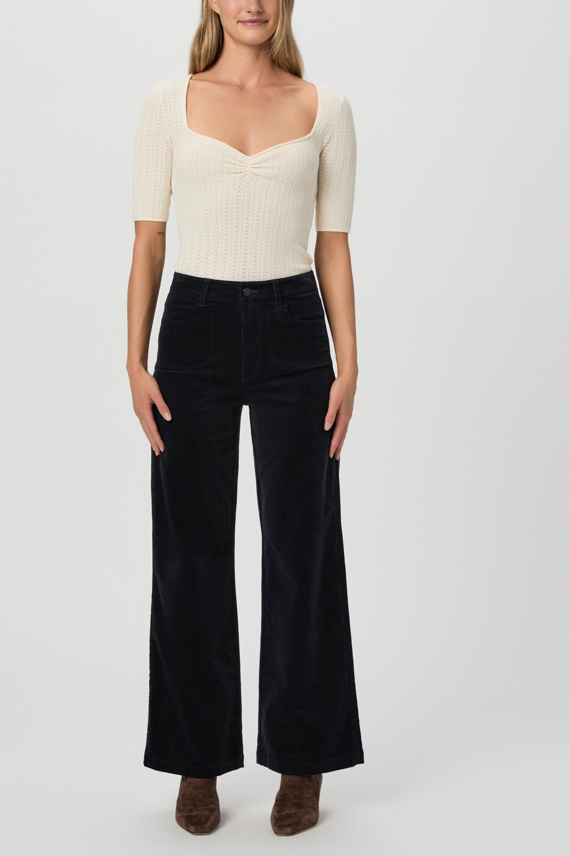 Anessa 31" With Stitch Utility Pockets - Navy PAIGE