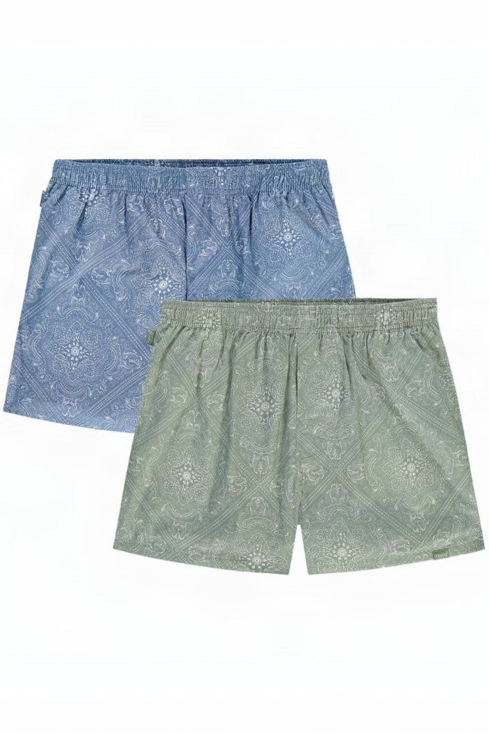 2 Pack Paisley Boxers Underwear Pockies