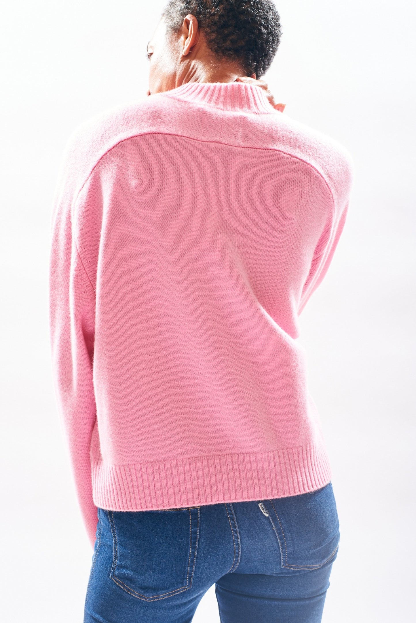 Crop Oversize Vee Jumper 1234