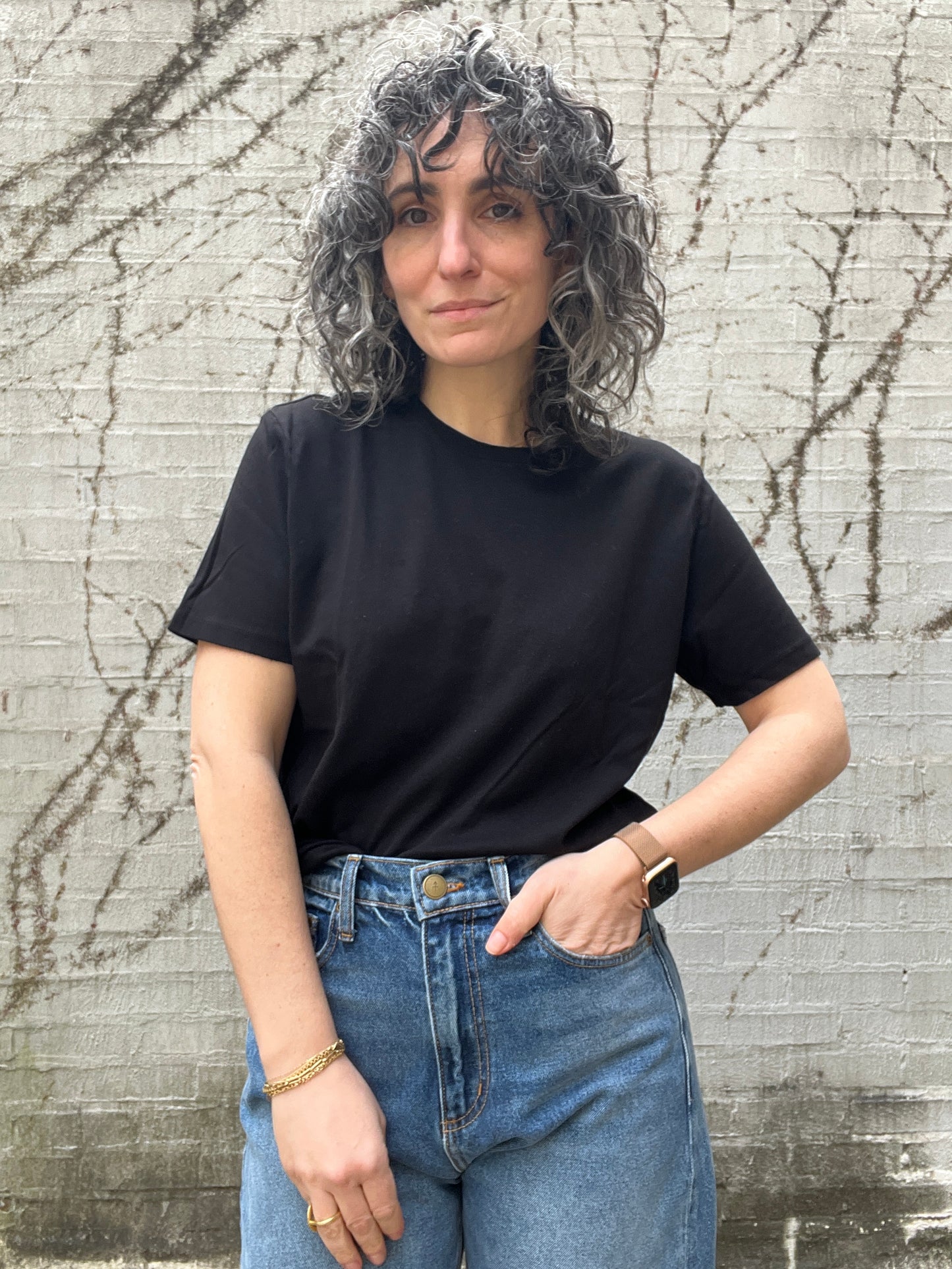 Supima Cotton Oversized Short Sleeve Tee T Shirts Enza Costa Black S