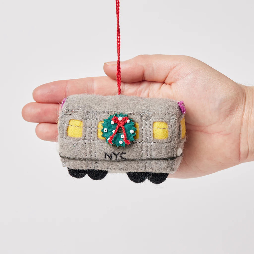 Subway F Train Ornament