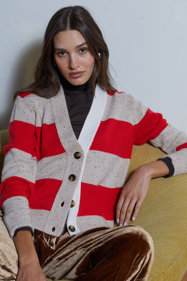 4-Ply Rugby Cardigan Autumn Cashmere
