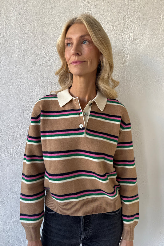 Tipping Stripe Rugby Shirt Sweaters Jumper 1234