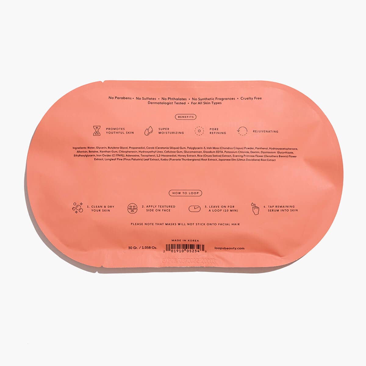 Weekly Reset Single Mask Skincare LOOPS