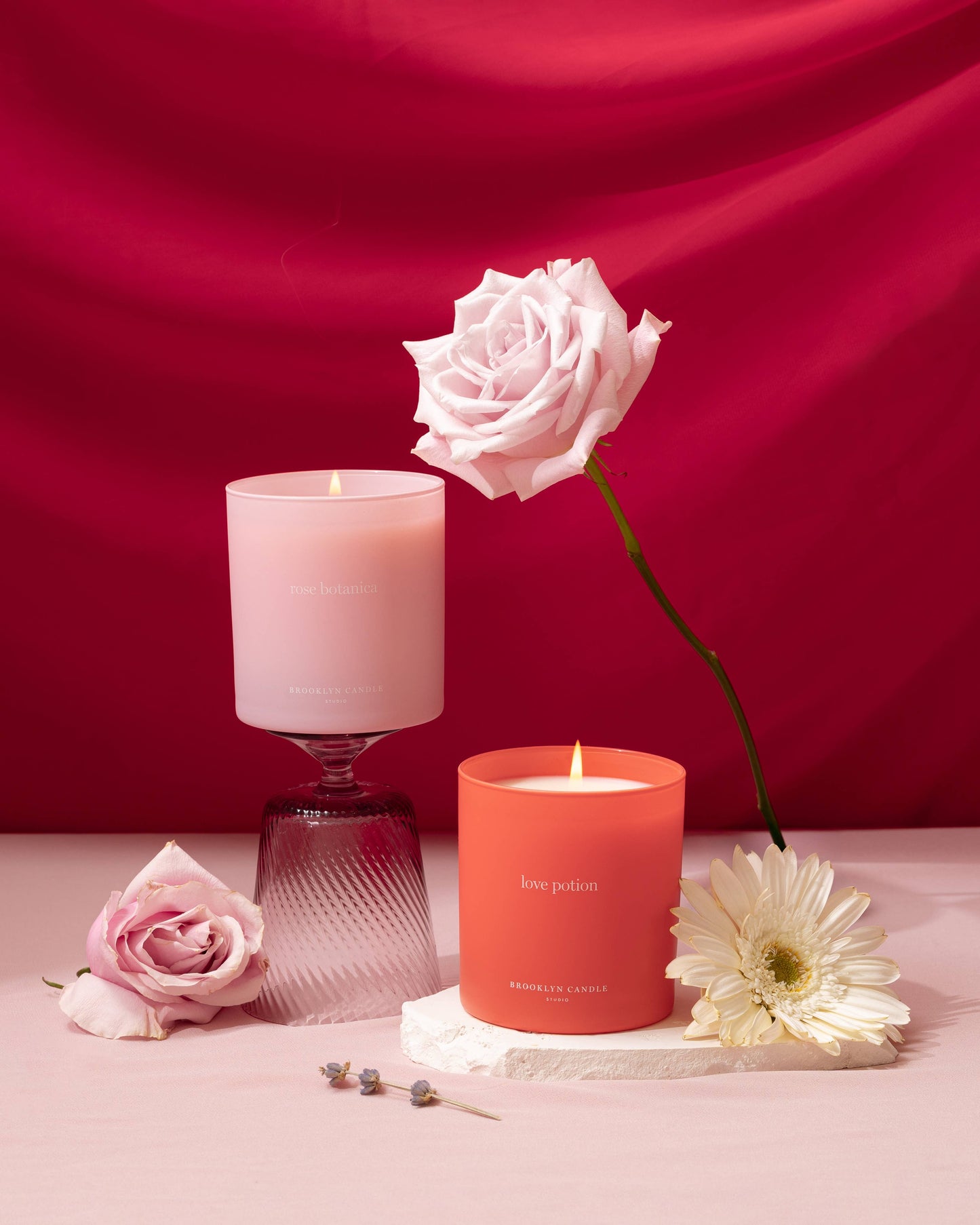 Rose Botanica Valentine's Day Candle Candles Brooklyn Candle Studio