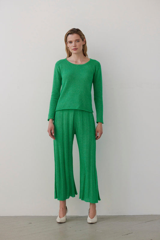 Anna Baby Alpaca Sweater in Grass Green Sweaters CHRISTINE ALCALAY
