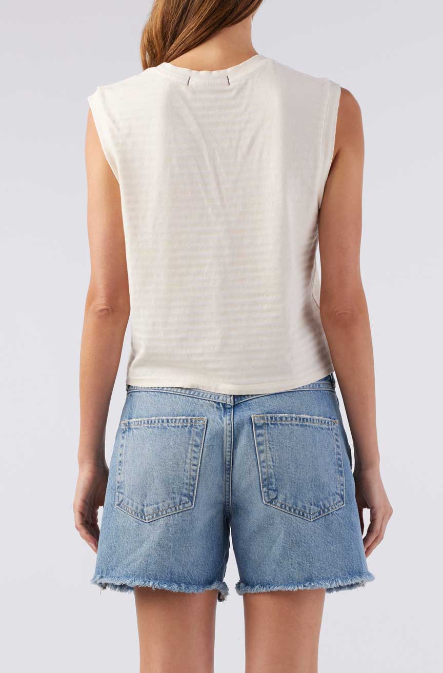 Sleeveless Babe Tee Tops AMO Denim