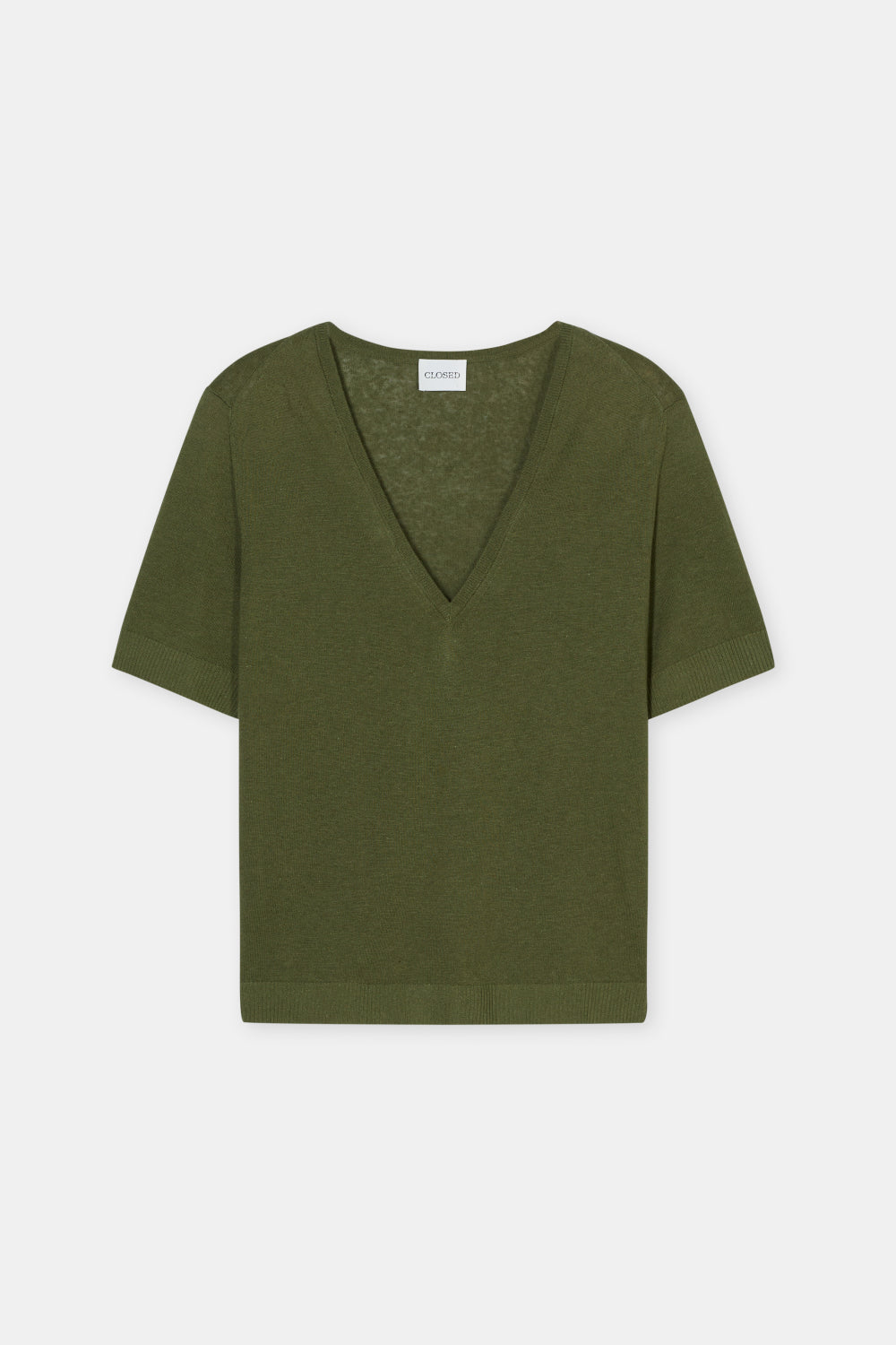 V-neck short sleeve Tops Closed Hunter green S