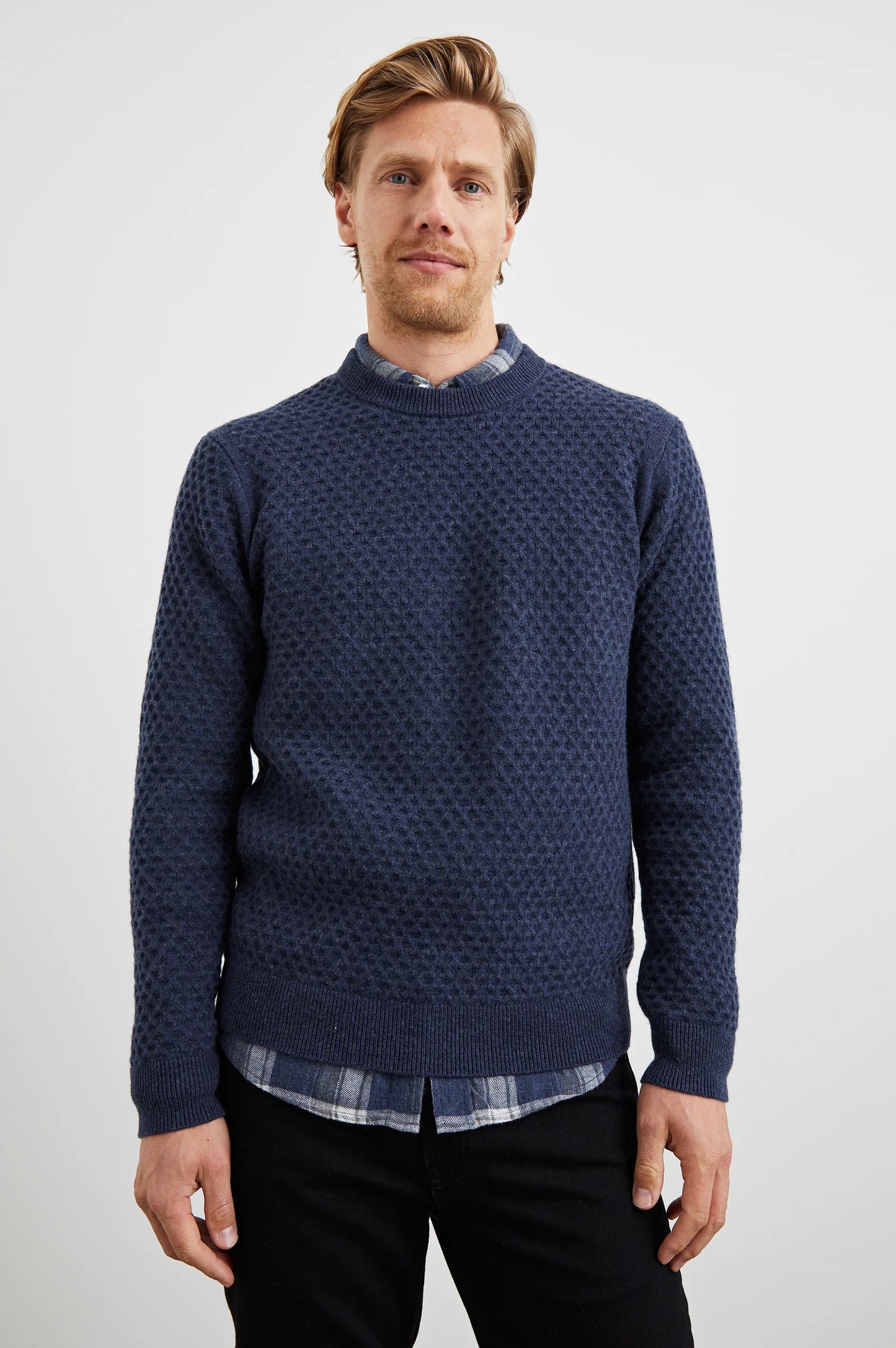 Carrick Roll Neck Sweater Sweaters Rails Navy Heather M