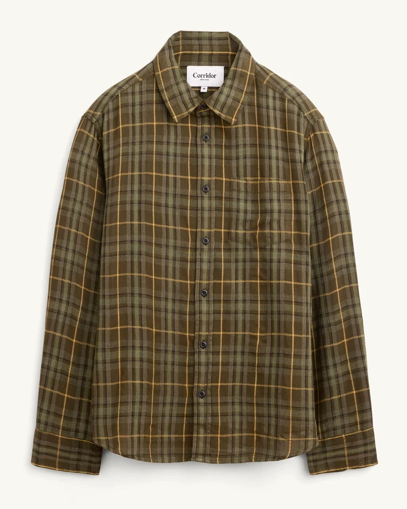 Crinkle Plaid L/S Shirt Shirts Corridor