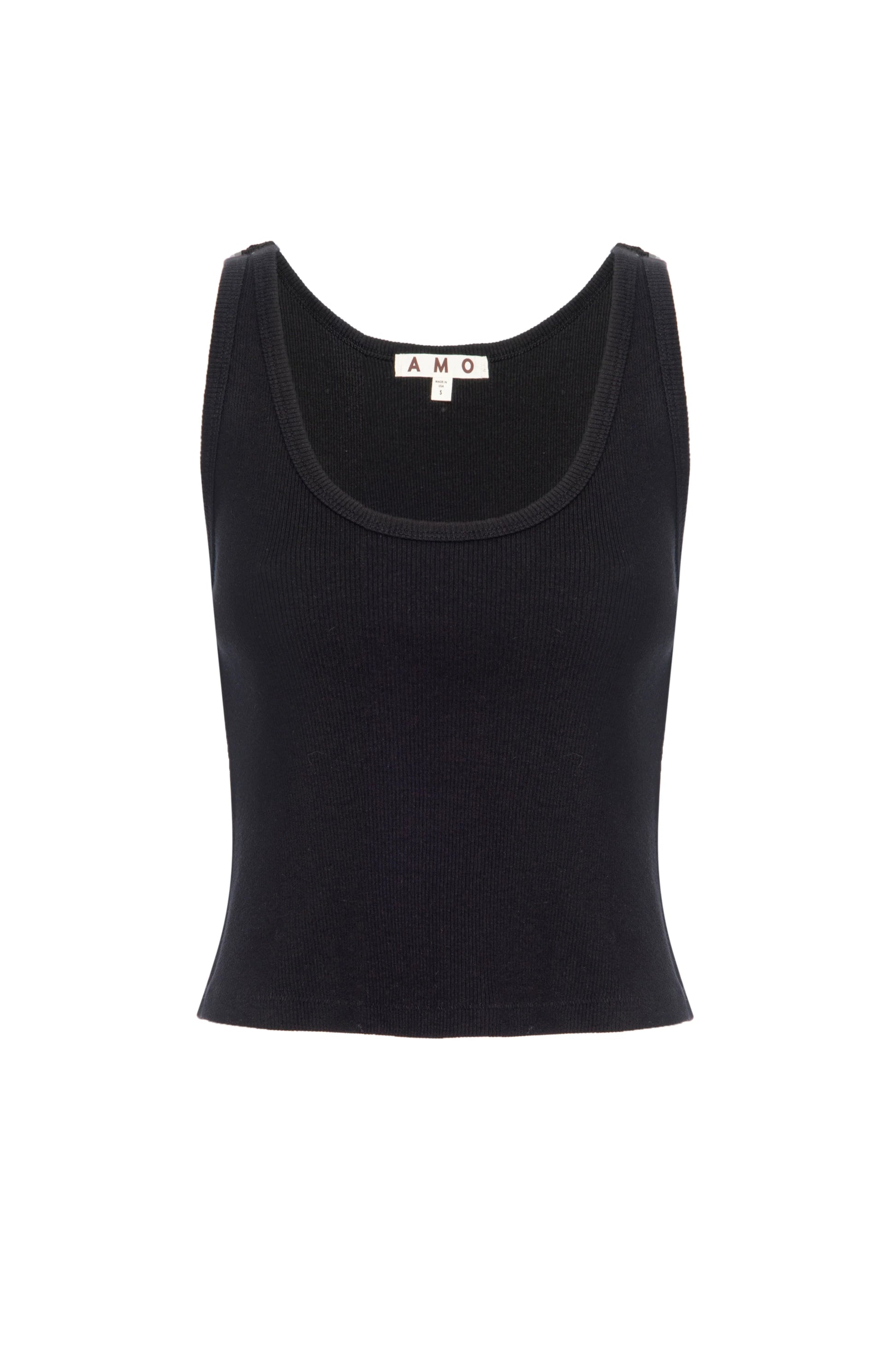 Crop Rib Tank Tops AMO Denim