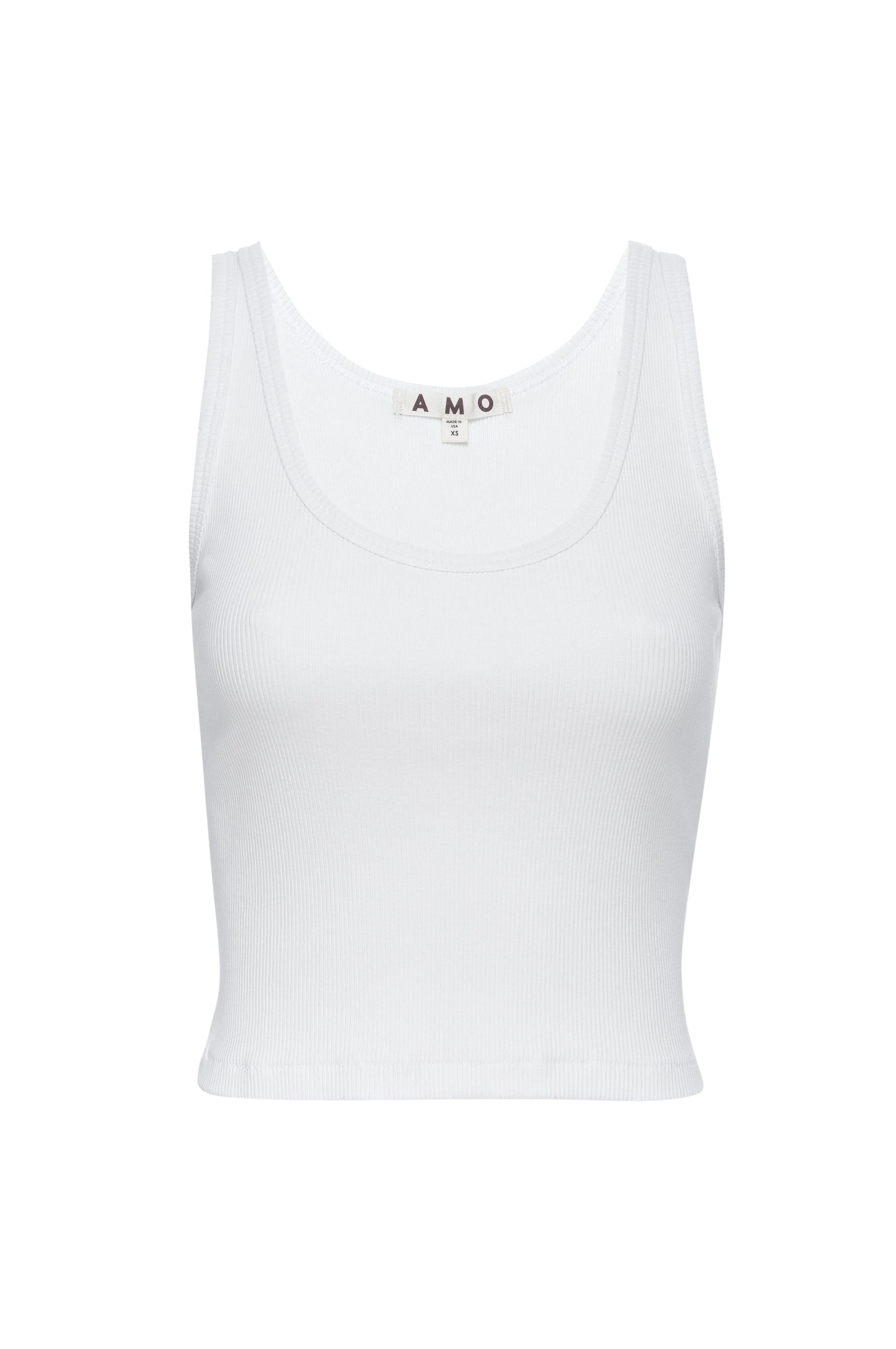 Crop Rib Tank Tops AMO Denim