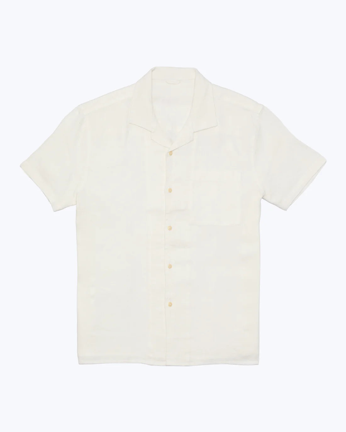 S/S Camp Shirt Shirts Alex Crane Snow Twill S