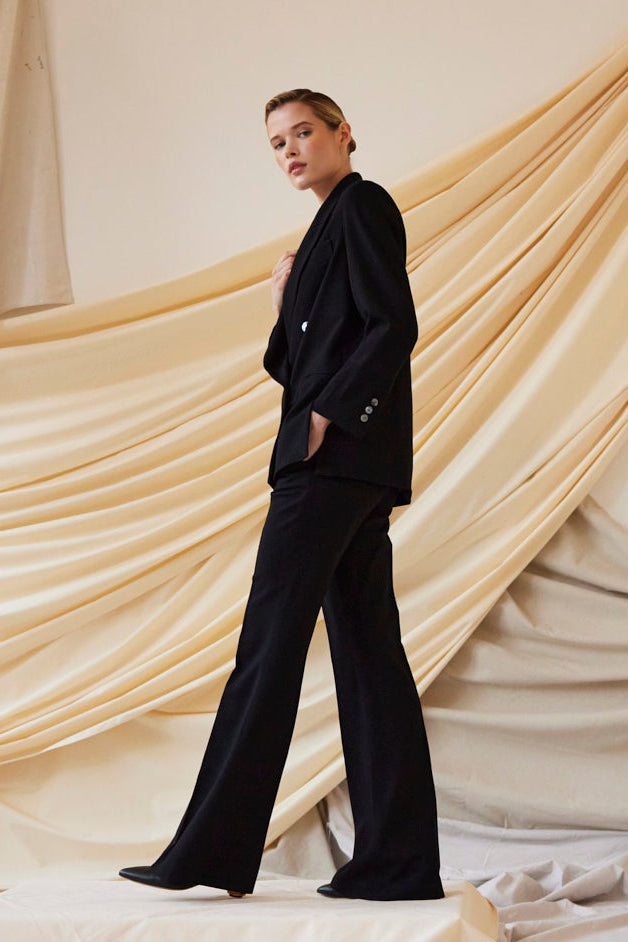 SAMPLE FW26 - Sandy Flared Leg Trouser in Wool - Black Samples CHRISTINE ALCALAY - 5