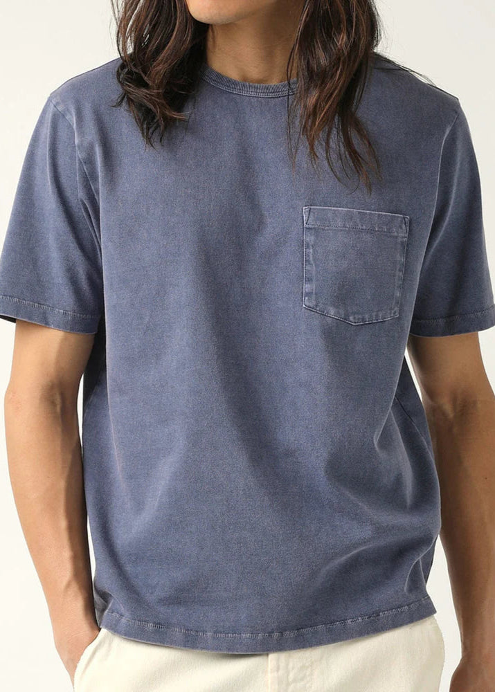Organic Garment Dye Tee Tops Corridor Washed Navy S