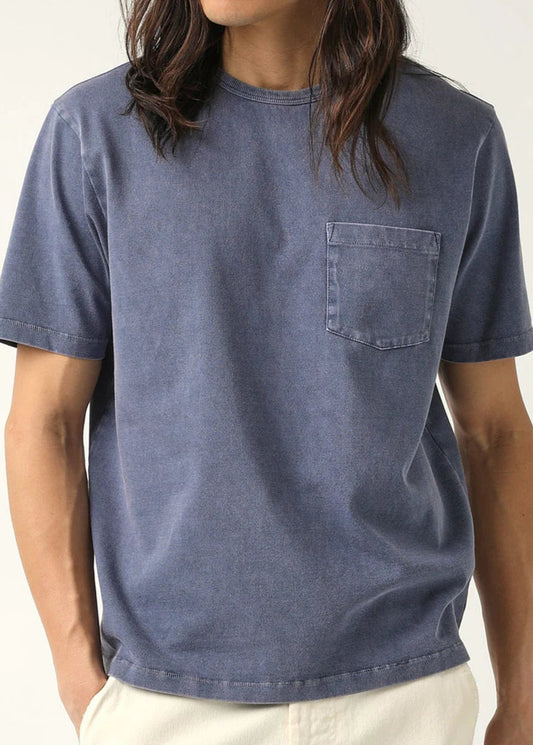 Organic Garment Dye Tee T Shirts Corridor Washed Navy S
