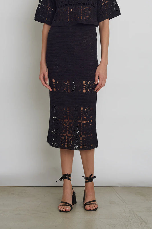 Jana Crochet Skirt Skirts Eleven Six BLACK XS/S