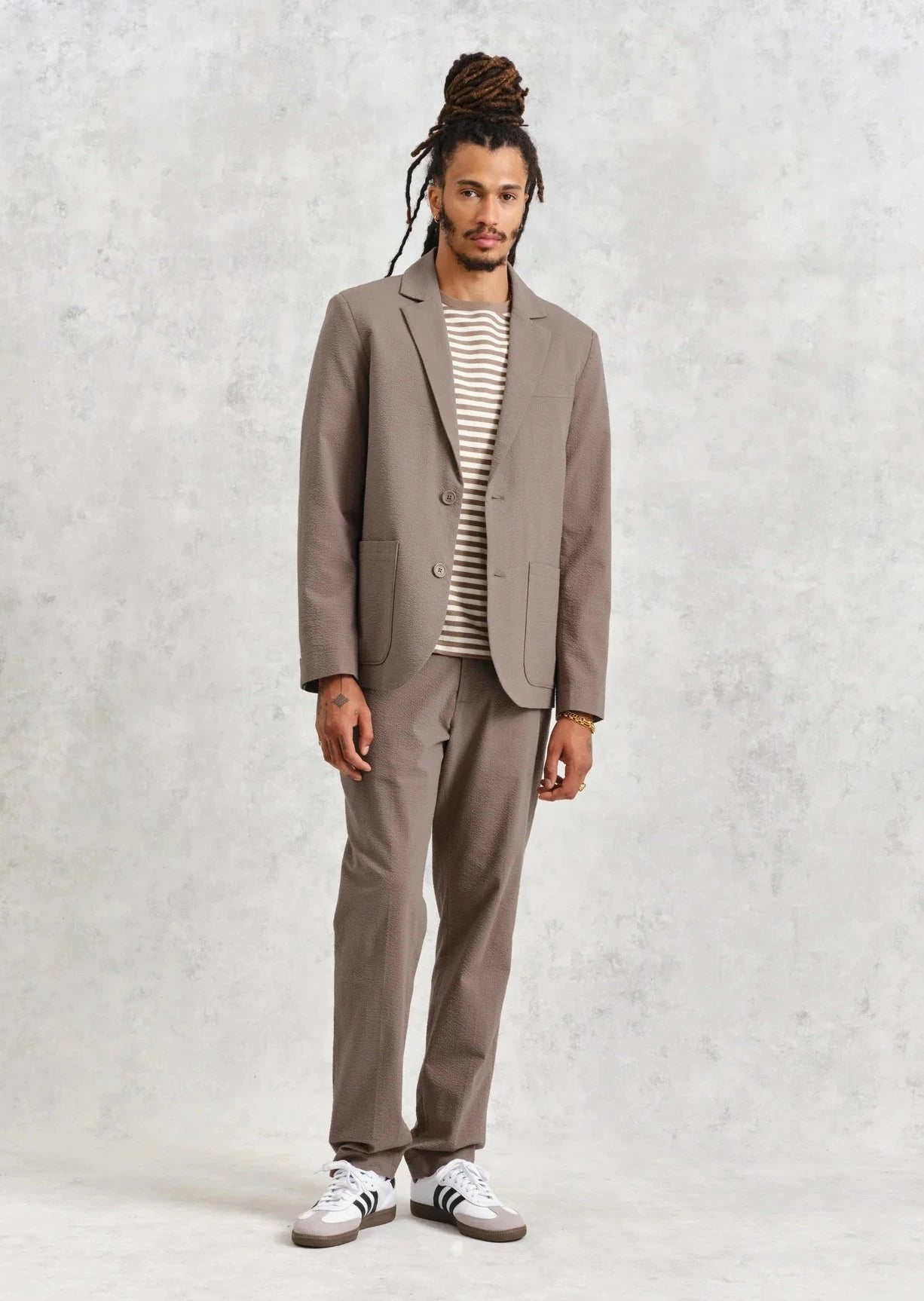 Fintry Seersucker Blazer Blazers Wax London