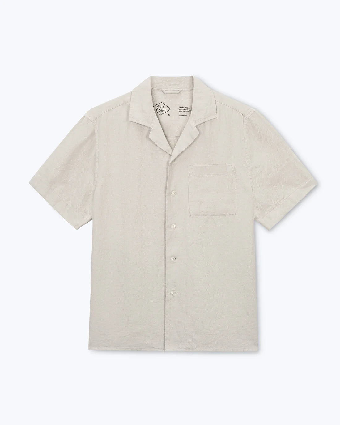 S/S Camp Shirt Shirts Alex Crane Bone Twill S