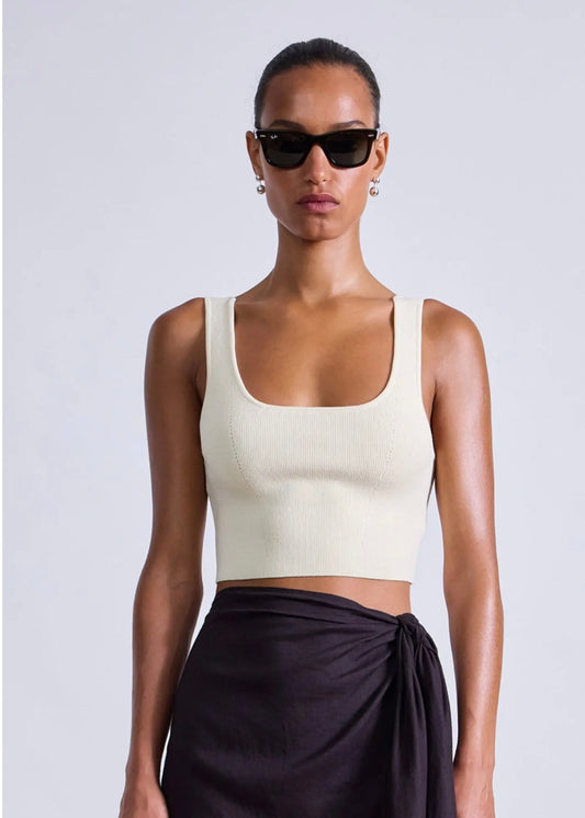 Ilia Crop Tank Tops Apiece Apart Cream XS