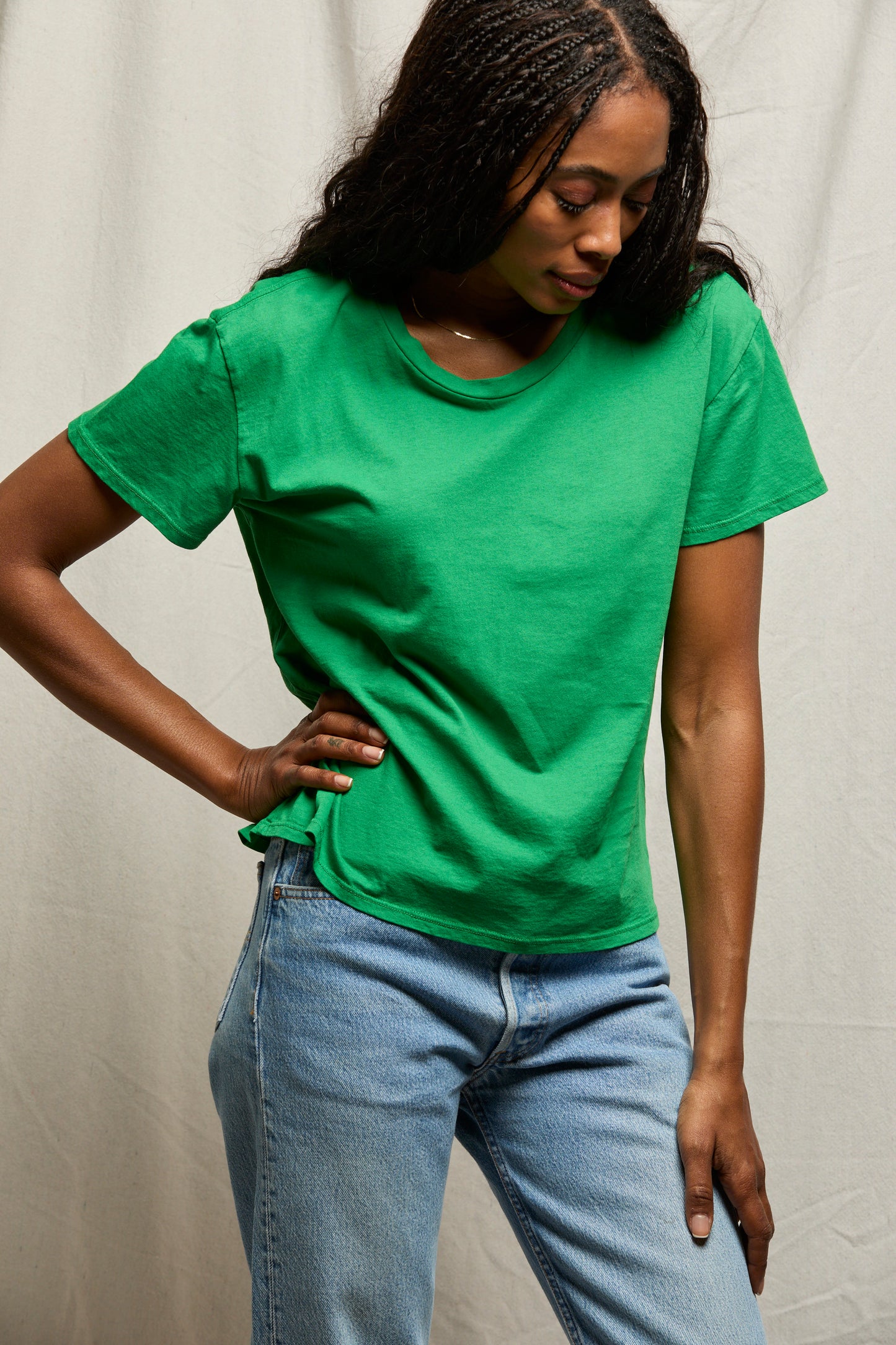 Harley Boxy Tee Tees perfectwhitetee Grass S