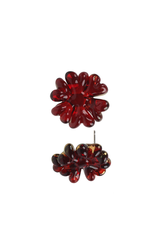 22k Gold Fumed Coral Earrings - Pomegranate Jewelry KEANE