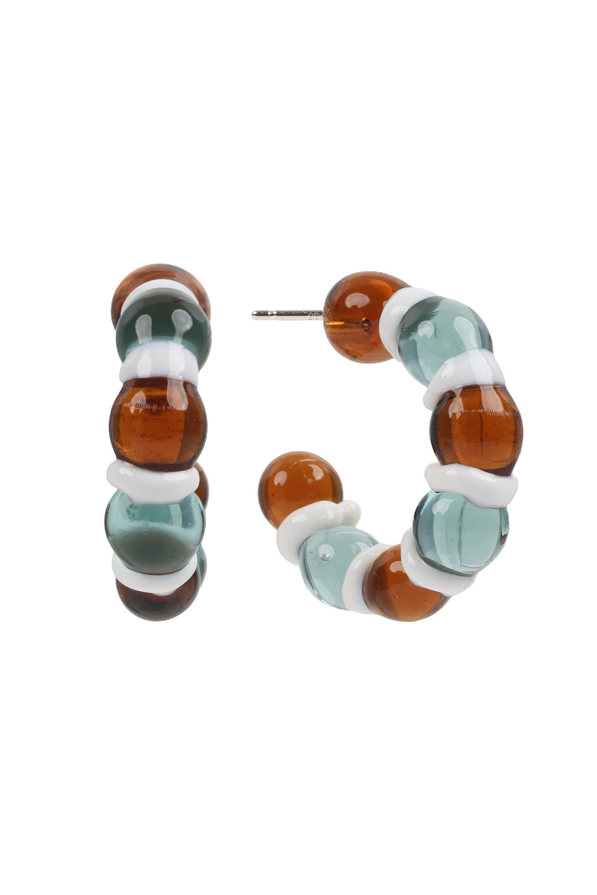Two Tone Pebble Hoops - Honey Badger Jewelry KEANE