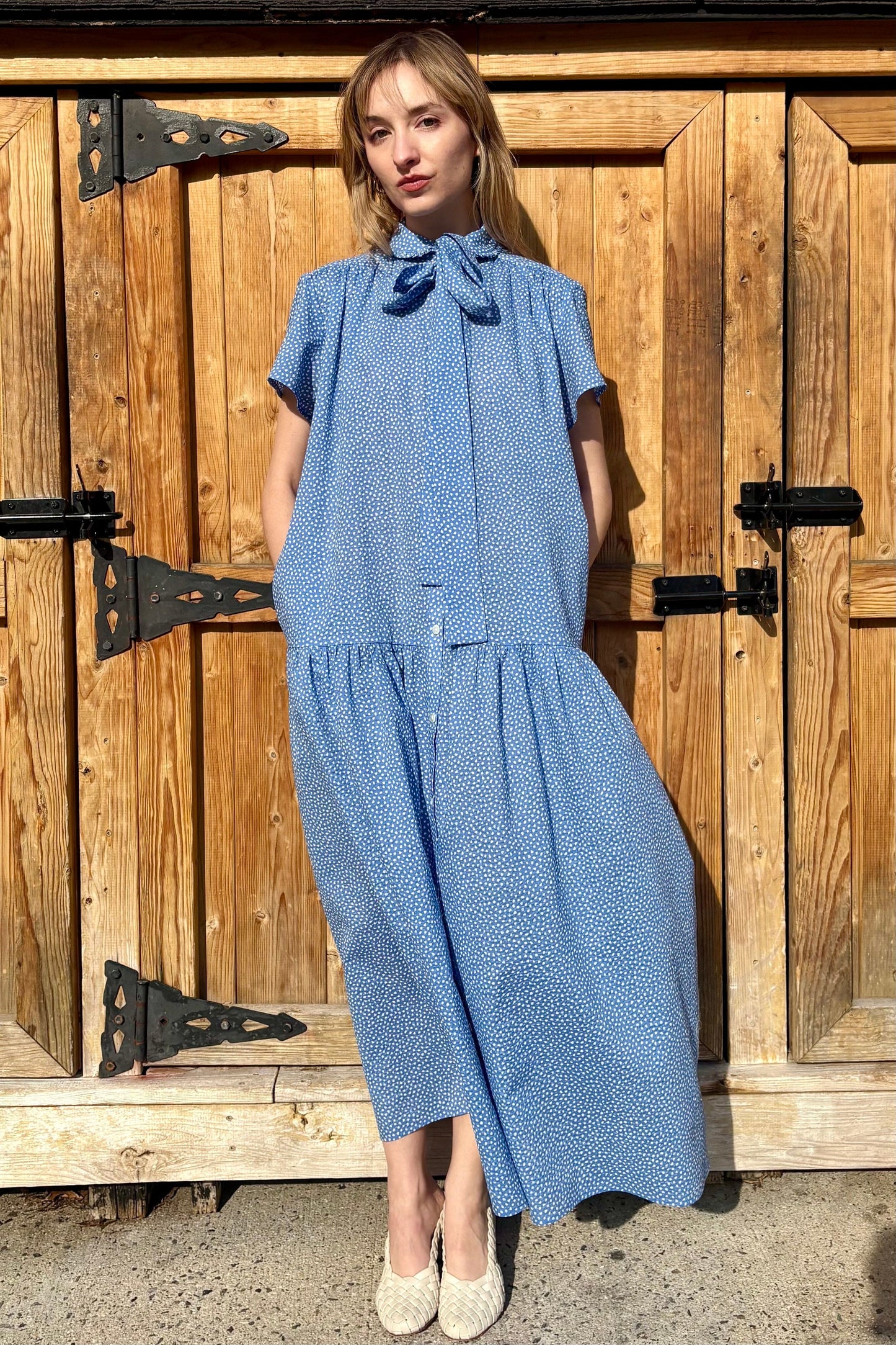 Jacqueline Dress in Cotton Pebble Print Dresses CHRISTINE ALCALAY