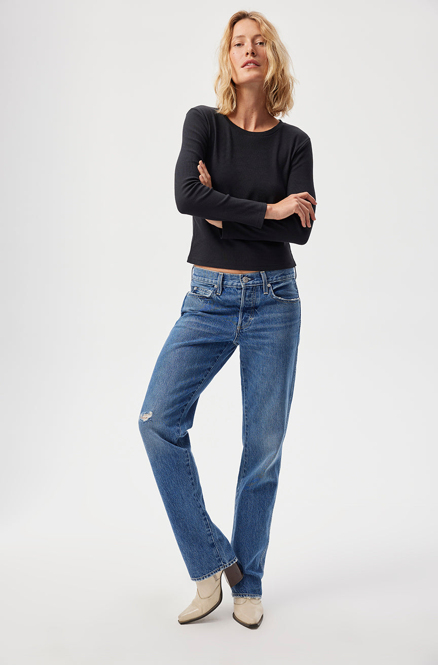 Slim Rib Tee T Shirts AMO Denim