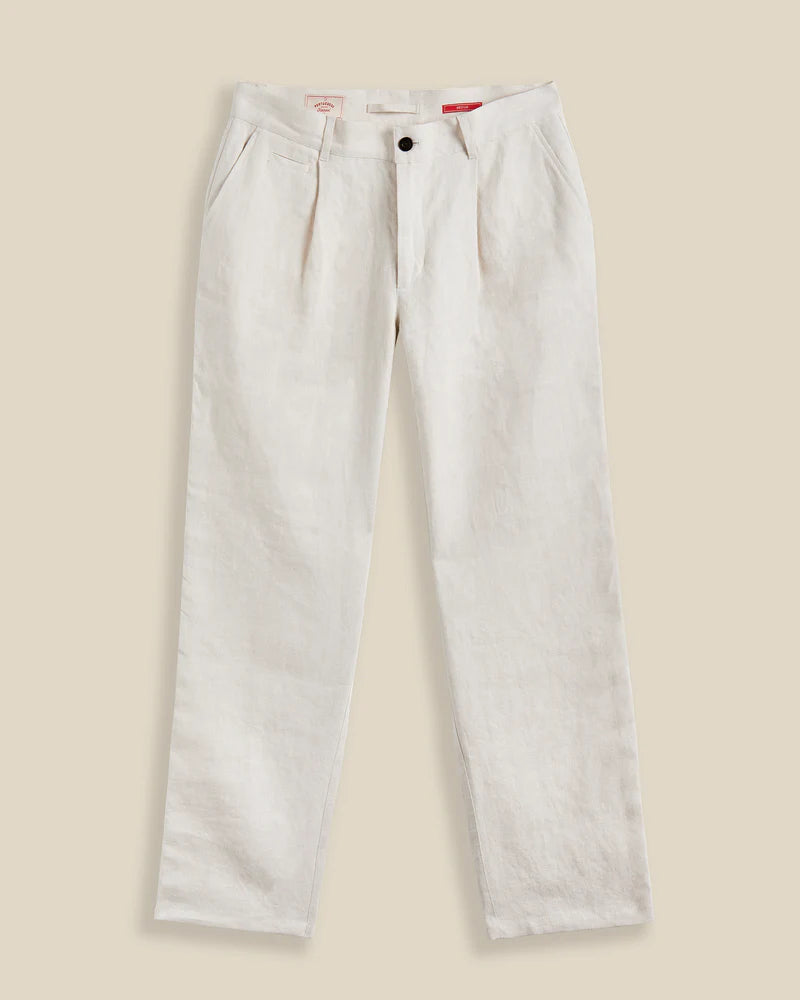 Linen Trousers Single Pleat Pants Portuguese Flannel