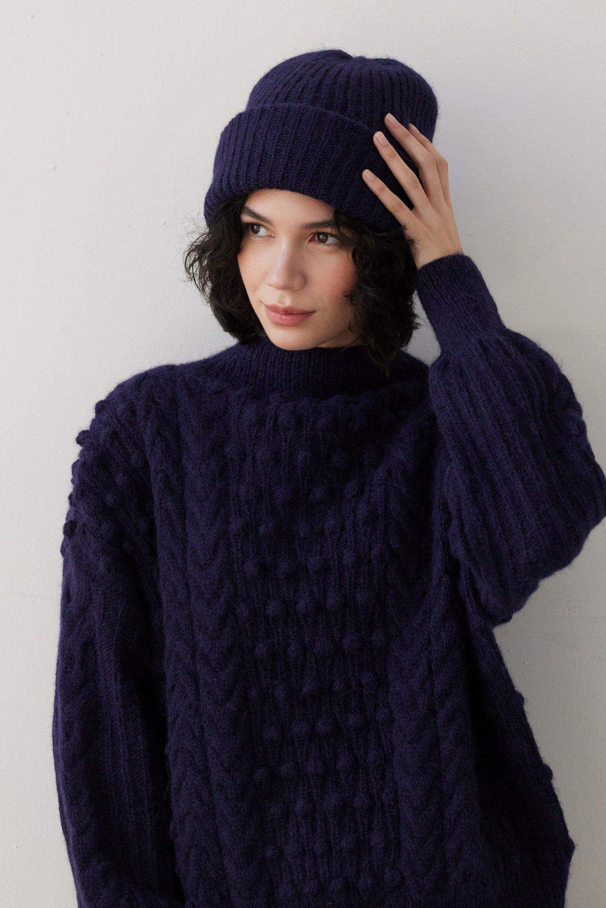 Lofted Beanie in Alpaca Wool Blend Beanies CHRISTINE ALCALAY - 3