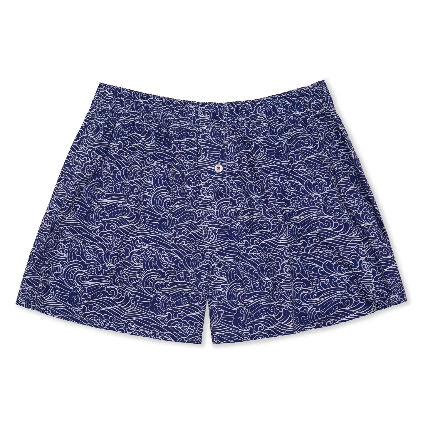 Organic Cotton Boxer Underwear Druthers Blue Waves S 