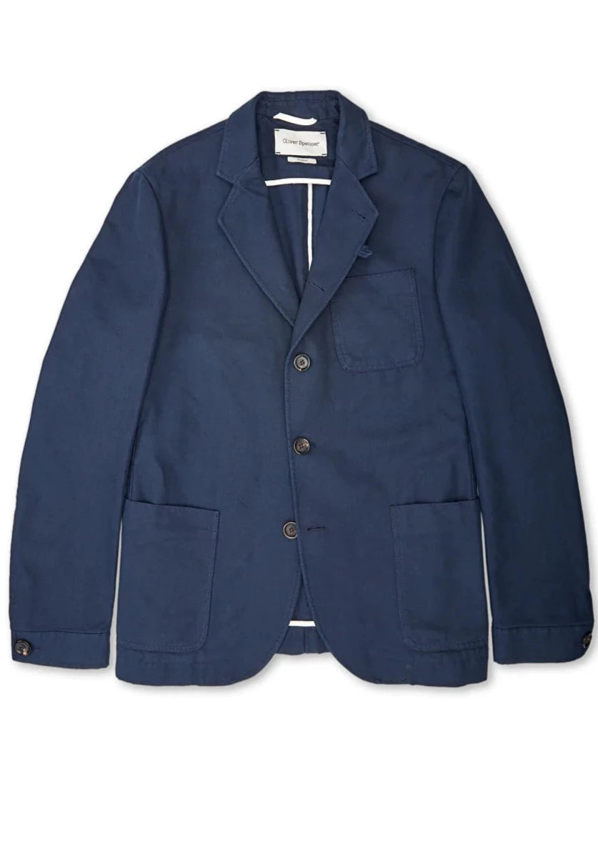 Solms Cotton Jacket Jackets & Outerwear Oliver Spencer Navy 38/S