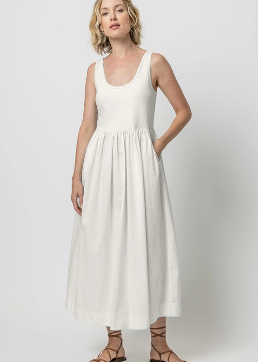 Mixed Media Maxi Dress Dresses Lilla P. White S