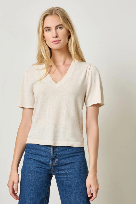 S/S V-Neck Sweater Sweaters Lilla P.