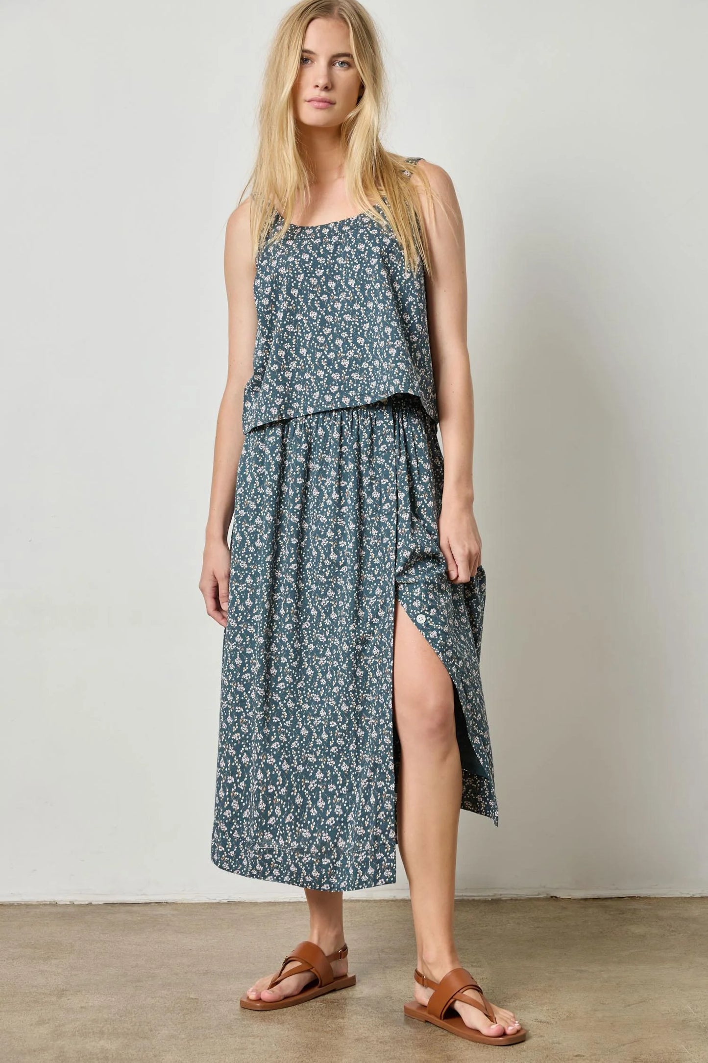Button Back Tank Tops Lilla P.