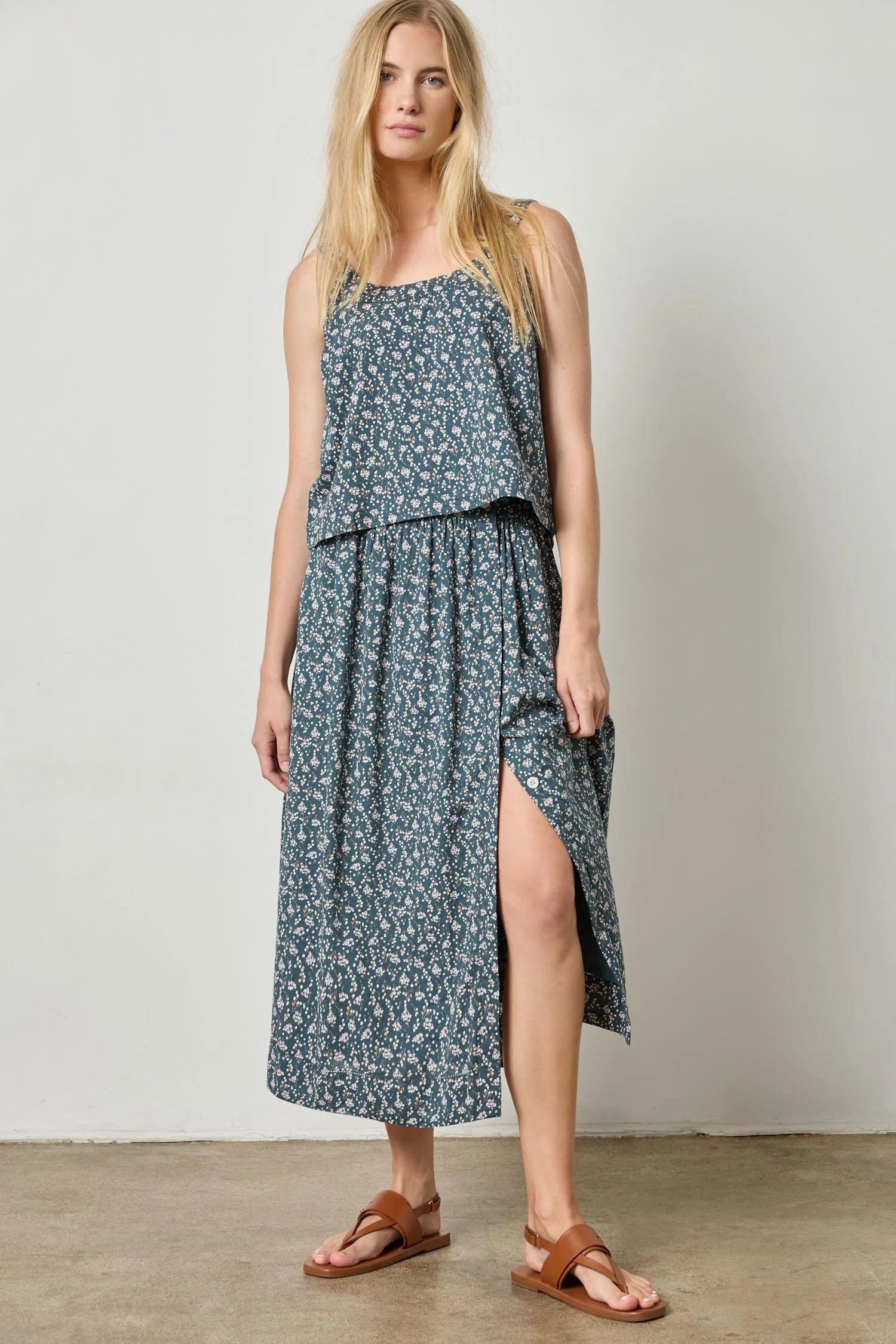 Button Back Tank Tops Lilla P.