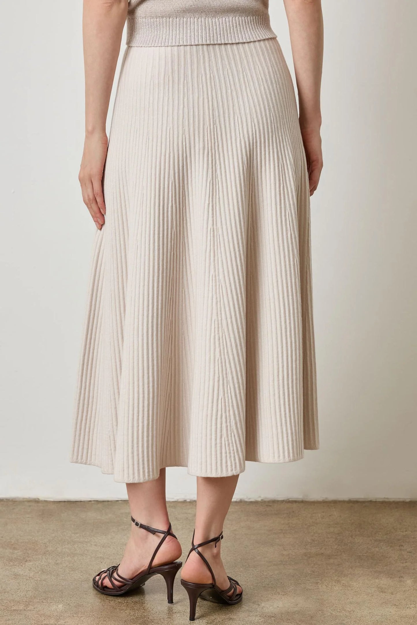 Flared Knit Skirt Bottoms Lilla P.