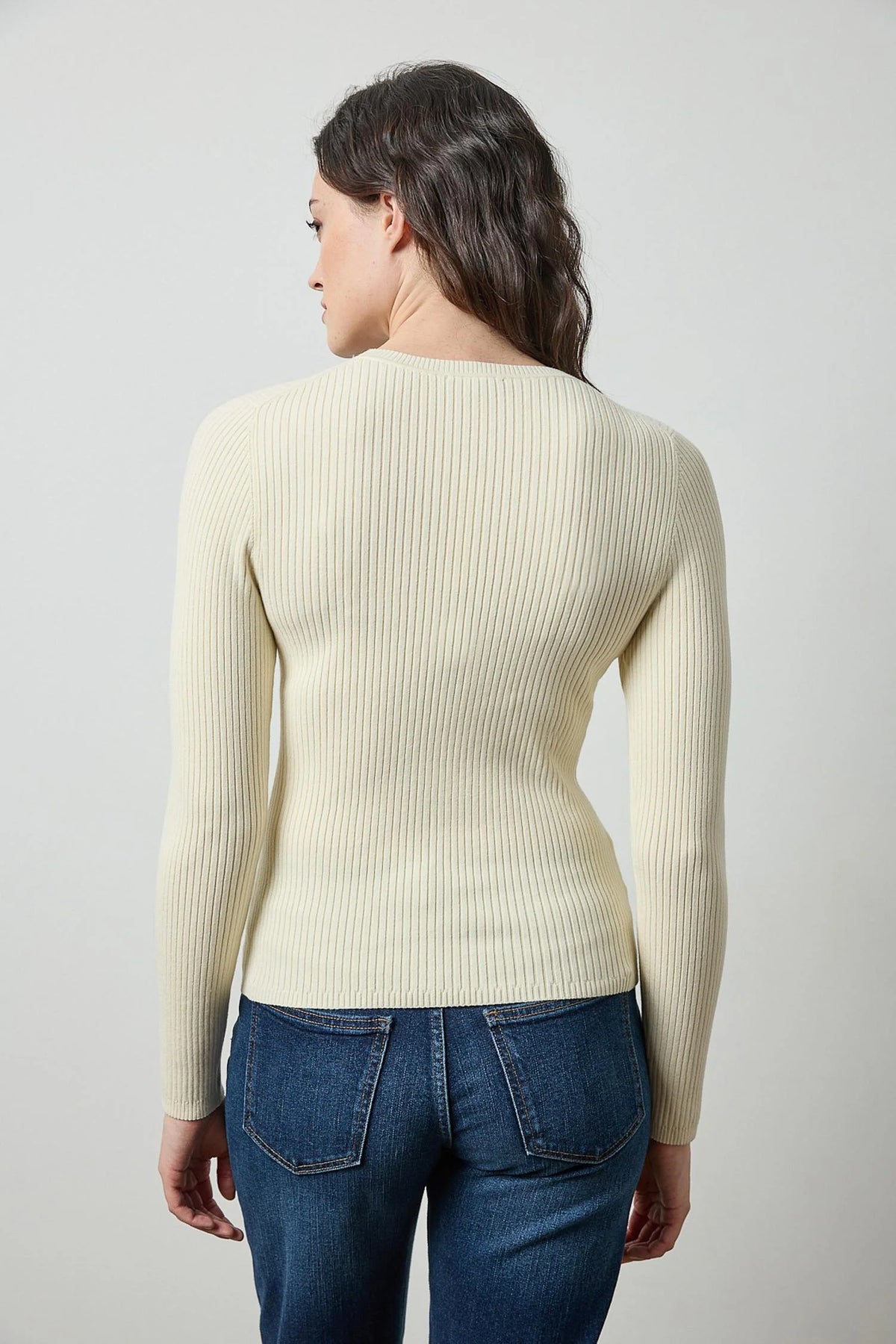 Angled Rib Crewneck Sweater - 4