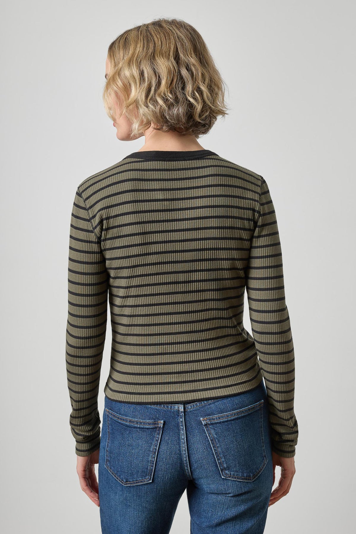 Button Front Ribbed Cardigan - 2