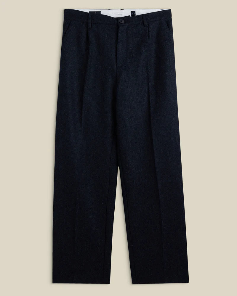 Herringbone Single Pleat Trousers