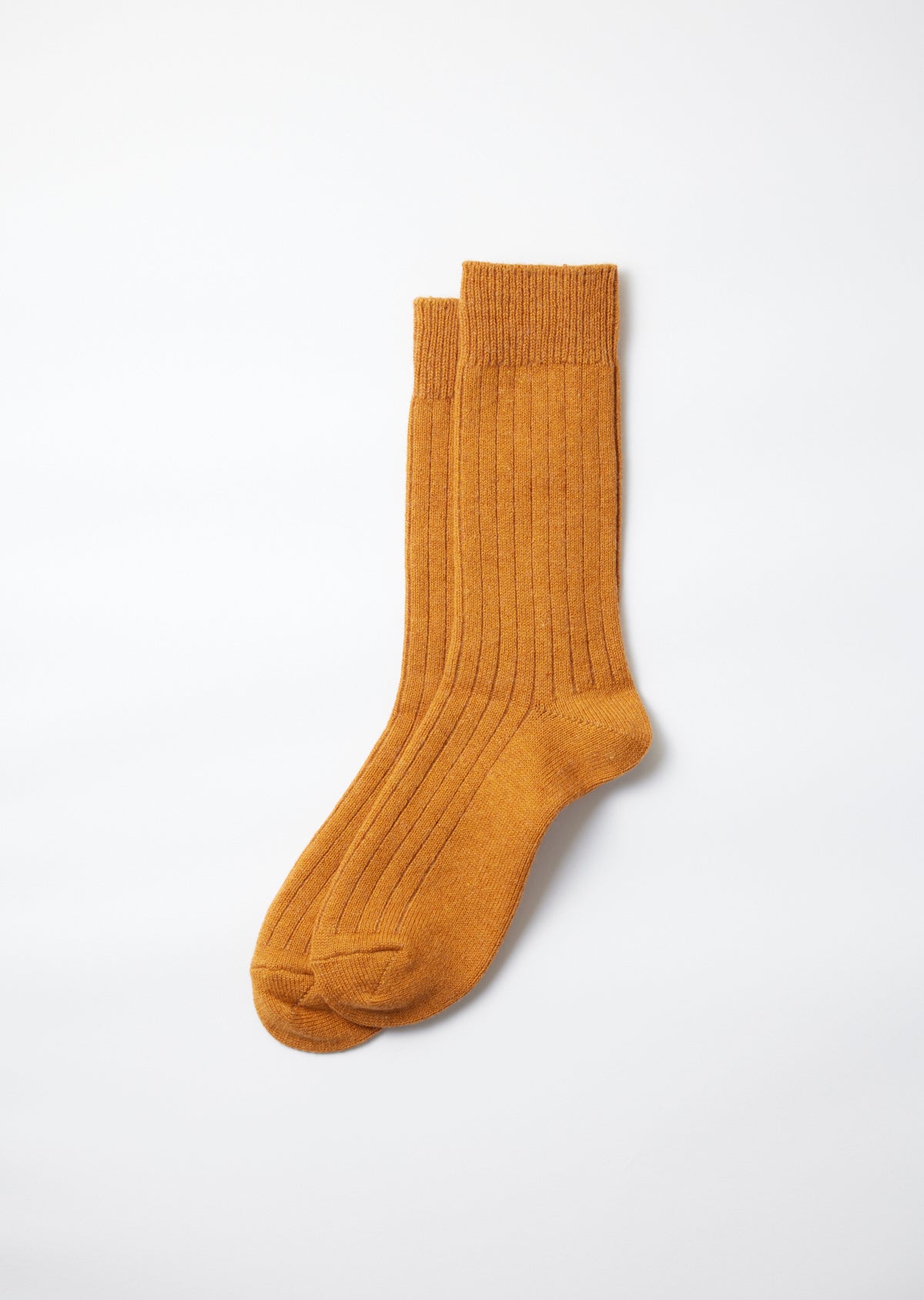 R1327 COTTON WOOL RIBBED CREW SOCKS Socks RoToTo GOLD L