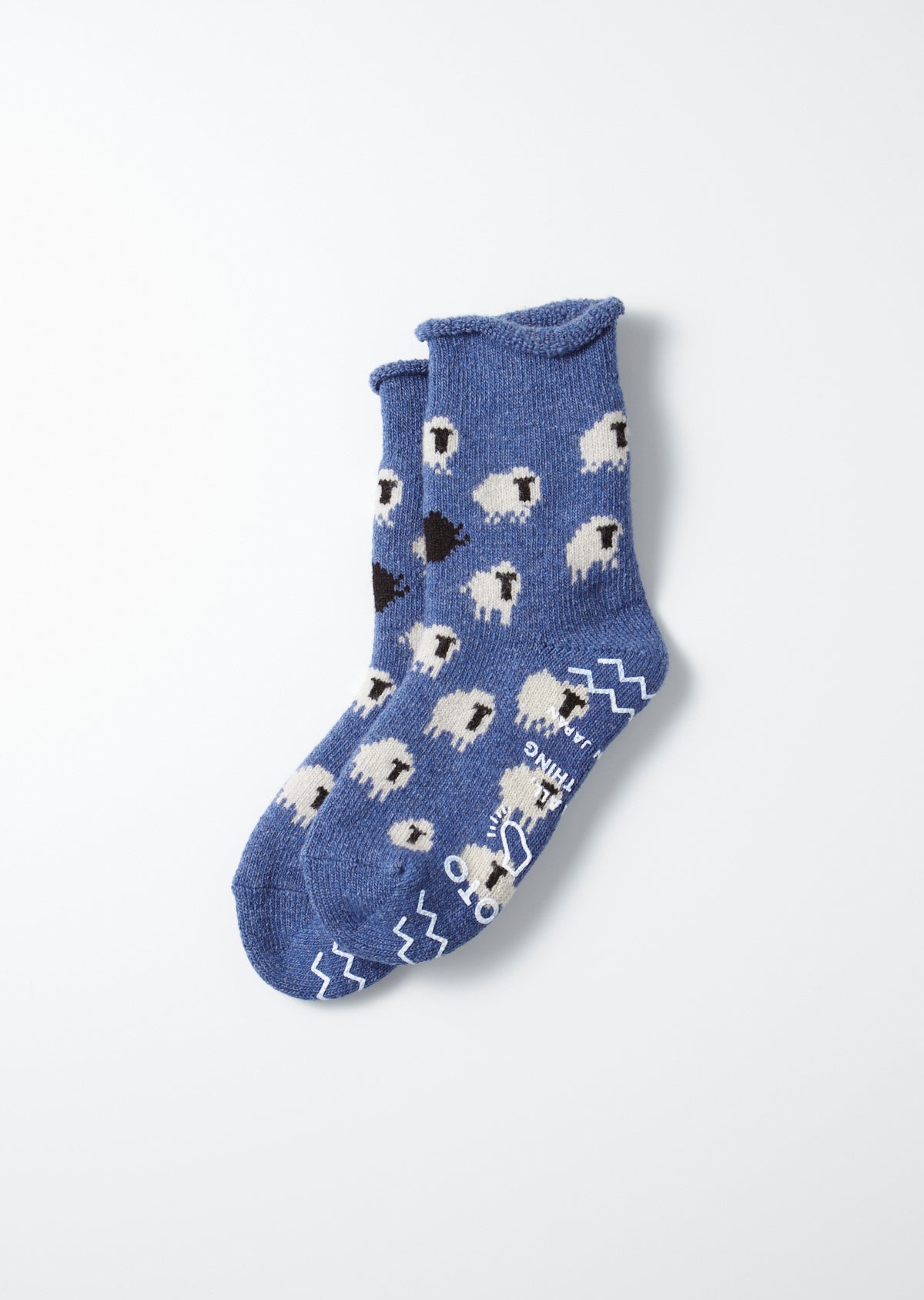 R1559 PILE ROOM SOCKS "SHEEP" Socks RoToTo BLUE L