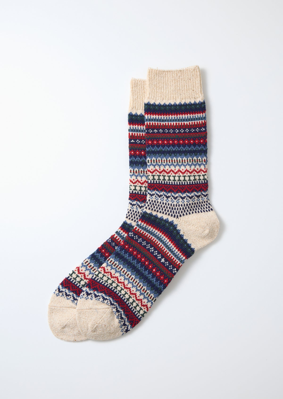 Nordic Pattern Socks Socks RoToTo Ivory M