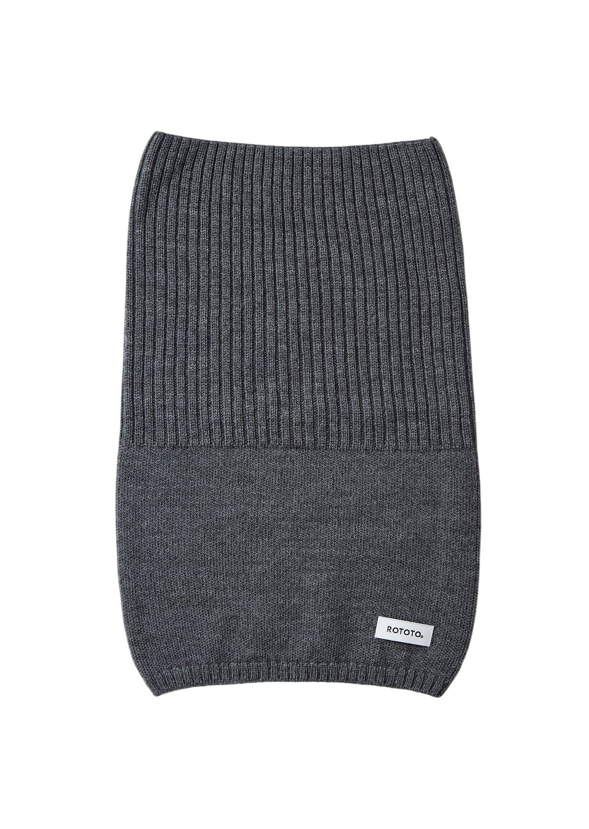 Extra Fine Merino Seamless Snood Scarves RoToTo D.GRAY ONE