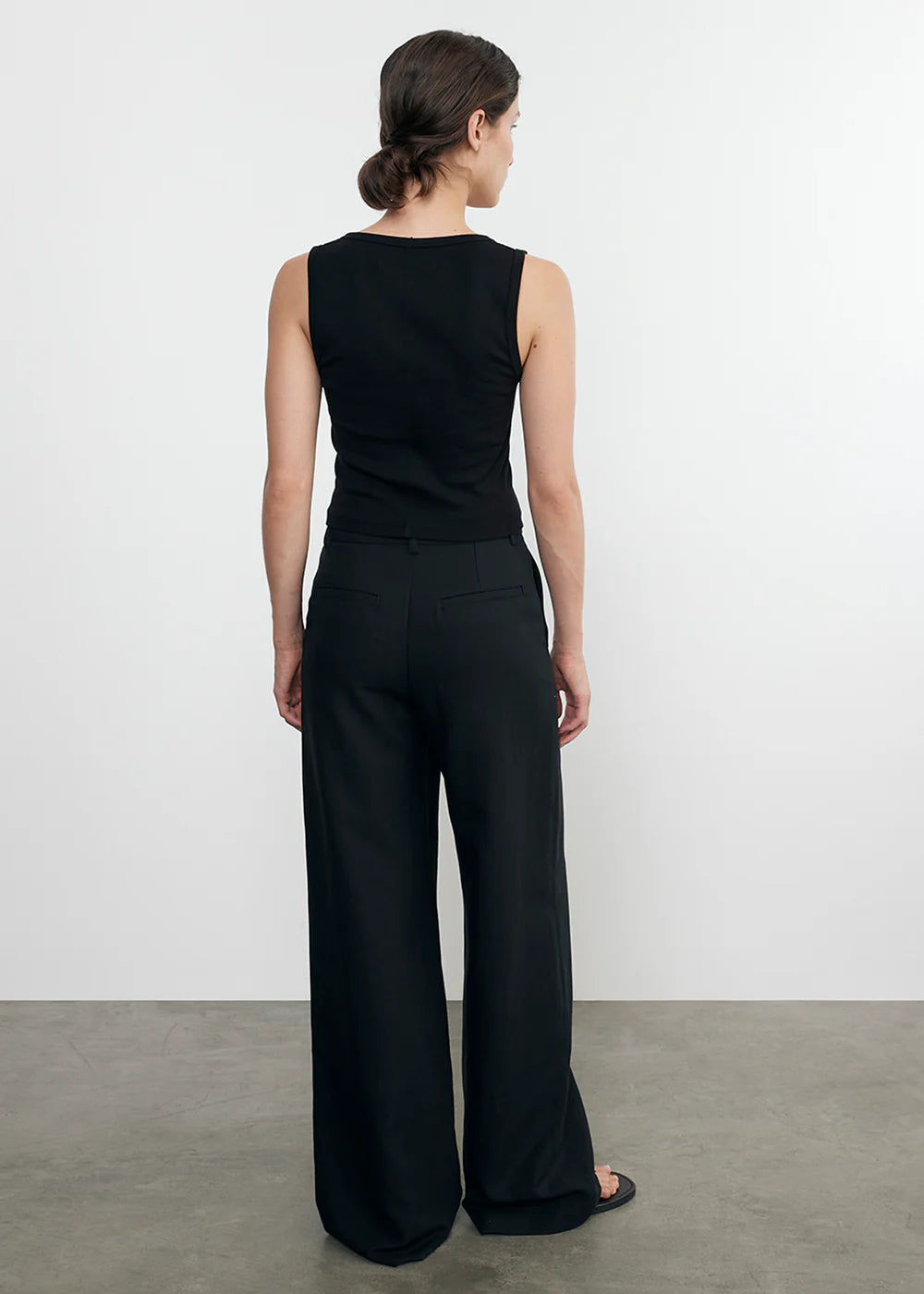 Supima Rib Baby Rib Cropped Fitted U Tank Tops Enza Costa
